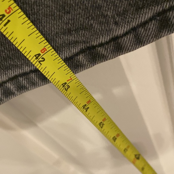 TOPSHOP - NWT - jeans: grey denim wash flared button / zip, belts hoops - 34/30 - Picture 8 of 16